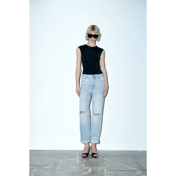 NWT ZARA MID-RISE BOYFRIEND JEANS - Picture 6 of 15